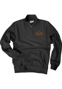 Colorado Mens Black Embroidered Patch Long Sleeve Qtr Zip Pullover