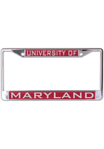 Maryland Terrapins Silver  Metallic Inlaid License Frame