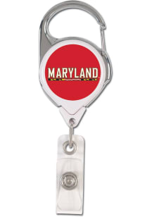 Red Maryland Terrapins Retractable Badge Holder