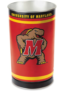 Red Maryland Terrapins Team Logo Waste Basket