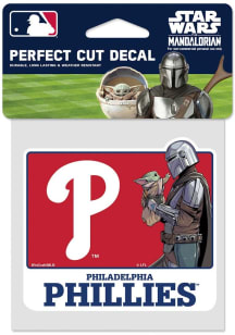 Philadelphia Phillies Star Wars Color 4x4 Auto Decal - Red