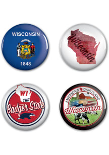 Wisconsin 4Pk Button