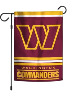 Washington Commanders Logo Stripe Garden Flag - Burgundy