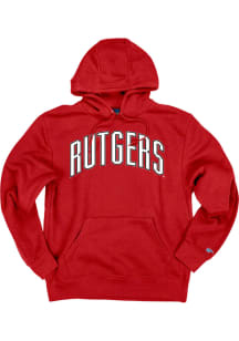 Mens Red Rutgers Scarlet Knights Arch Name Kamden Hooded Sweatshirt