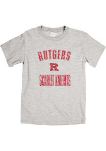 Rutgers Scarlet Knights No. 1 Graphic Tamarac Short Sleeve T Shirt - Grey