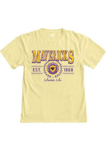 Minnesota State Mankato Mavericks Womens Yellow Time Flies Short Sleeve T-Shirt