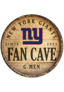 New York Giants 14 Inch Round Fan Cave Sign - Blue