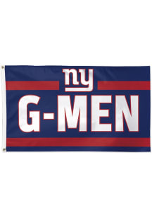 New York Giants Slogan Blue Silk Screen Grommet Flag