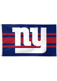 New York Giants Horizontal Stripes Blue Silk Screen Grommet Flag