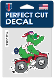 Philadelphia Phillies Phanatic 4 Wheeler 4x4 Auto Decal - Green