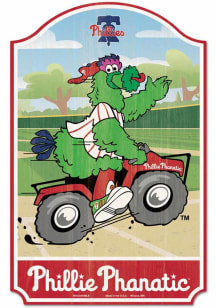 Philadelphia Phillies Phanatic 4 Wheeler Wood Sign - Red