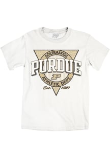 Purdue Boilermakers Triblock Short Sleeve T Shirt - White