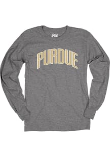 Mens Charcoal Purdue Boilermakers Arch Name Tee