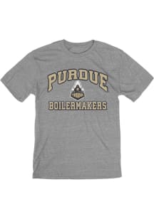 Grey Purdue Boilermakers Arch Mascot Short Sleeve Fashion T Shirt