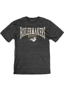 Black Purdue Boilermakers Arch Mascot Short Sleeve Fashion T Shirt
