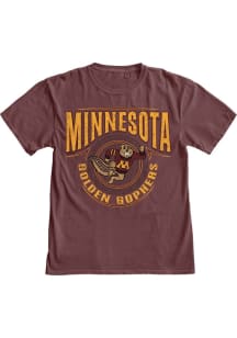 Maroon Minnesota Golden Gophers Mascot Short Sleeve Fashion T Shirt