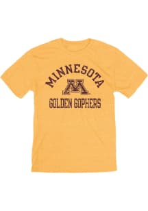 Gold Minnesota Golden Gophers Number 1 Short Sleeve Fashion T Shirt