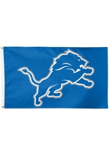 Detroit Lions 3x5 Team Silk Screen Grommet Flag - Blue