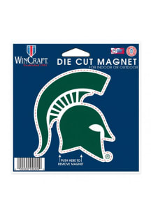 Green  Michigan State Spartans Die Cut Helmet Magnet