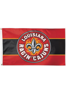 UL Lafayette Ragin' Cajuns 3x5 Red Silk Screen Grommet Flag