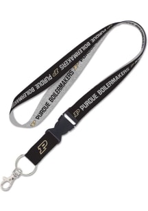 Black  Purdue Boilermakers Heathered Lanyard