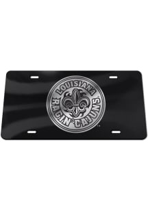 UL Lafayette Ragin' Cajuns silver on black Car Accessory License Plate