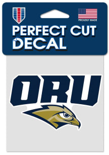 Oral Roberts Golden Eagles 4x4 Color Auto Decal - Navy Blue