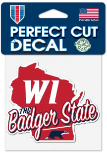 Wisconsin 4x4 decal Auto Decal - Red