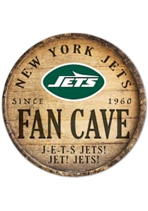 New York Jets round fan cave Sign - Green