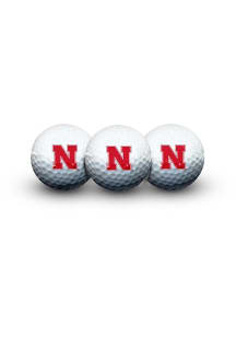 White Nebraska Cornhuskers 3 Pack Golf Balls