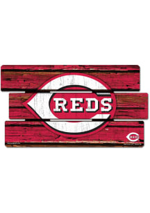 Cincinnati Reds 14x25 Painted Fence Wood Sign