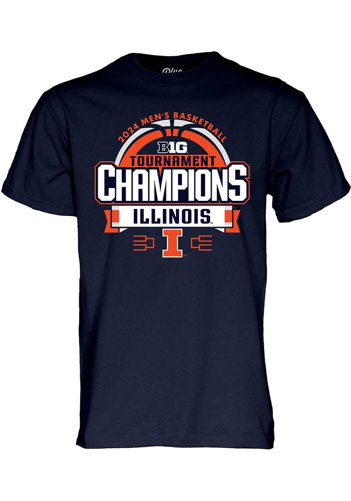 Illinois Fighting Illini NAVY 2024 Big 10 Tournament Champ Locker Room ...