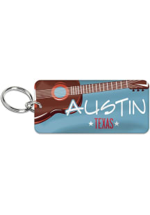 Austin Guitar Acrylic Glossy Keychain - Blue