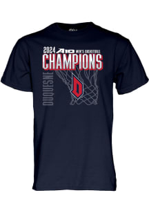 Duquesne Dukes Navy Blue 2024 A10 Tournament Champions Short Sleeve T Shirt