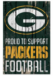 Green Bay Packers Proud Supporter Wood Sign