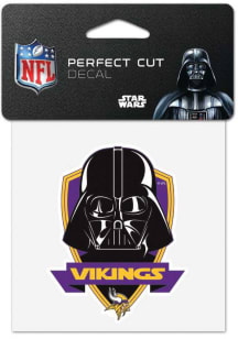 Minnesota Vikings 4x4 Darth Vader Logo Auto Decal - Purple