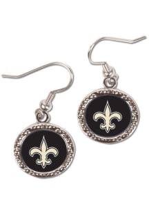 New Orleans Saints Hammered Dangler Womens Earrings