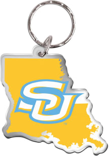 Southern University Jaguars state shape Keychain
