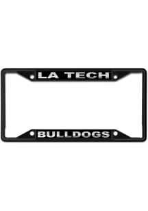 Louisiana Tech Bulldogs silver on black License Frame