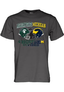 Michigan Wolverines Charcoal Football Paul Brawl Short Sleeve T Shirt