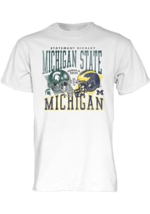 Michigan Wolverines White Football Old Normal Short Sleeve T Shirt