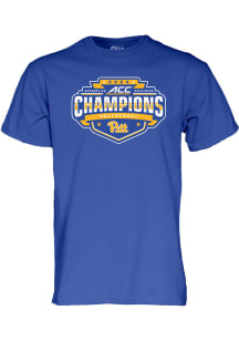 Pitt Panthers 2024 ACC Volleyball Champions Short Sleeve T Shirt - Blue