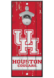 Houston Cougars 5x11 inch bottle opener Sign