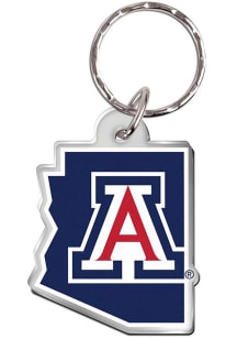 Arizona Wildcats State Shape Keychain