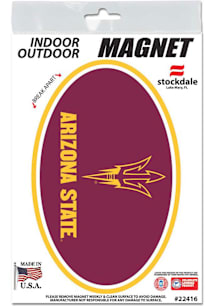 Arizona State Sun Devils 5x7 Car Magnet - Maroon