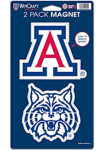 Arizona Wildcats 2pk 5x9 Die Cut Magnet