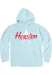 Houston Cougars Mens Flat Name Litter Back Long Sleeve Hoodie - Houston Blue