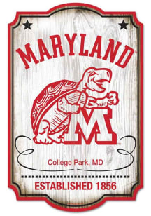 Red Maryland Terrapins 11x17 Retro Sign