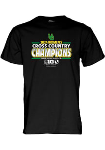 Oregon Ducks 2024 Big Ten Womens Cross Country Champs Short Sleeve T Shirt - Black