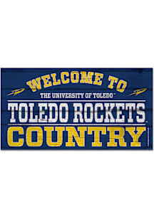 Toledo Rockets Welcome To 13X24 Wood Sign - Blue